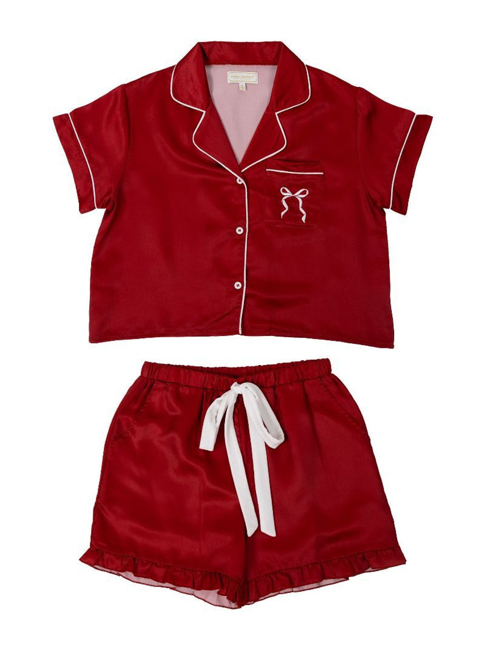 Simply Southern Red Bow Pajamas Shorts Set