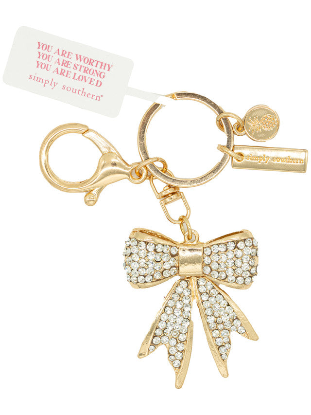 Simply Southern Gold Rhinestone Bag/Key Charm