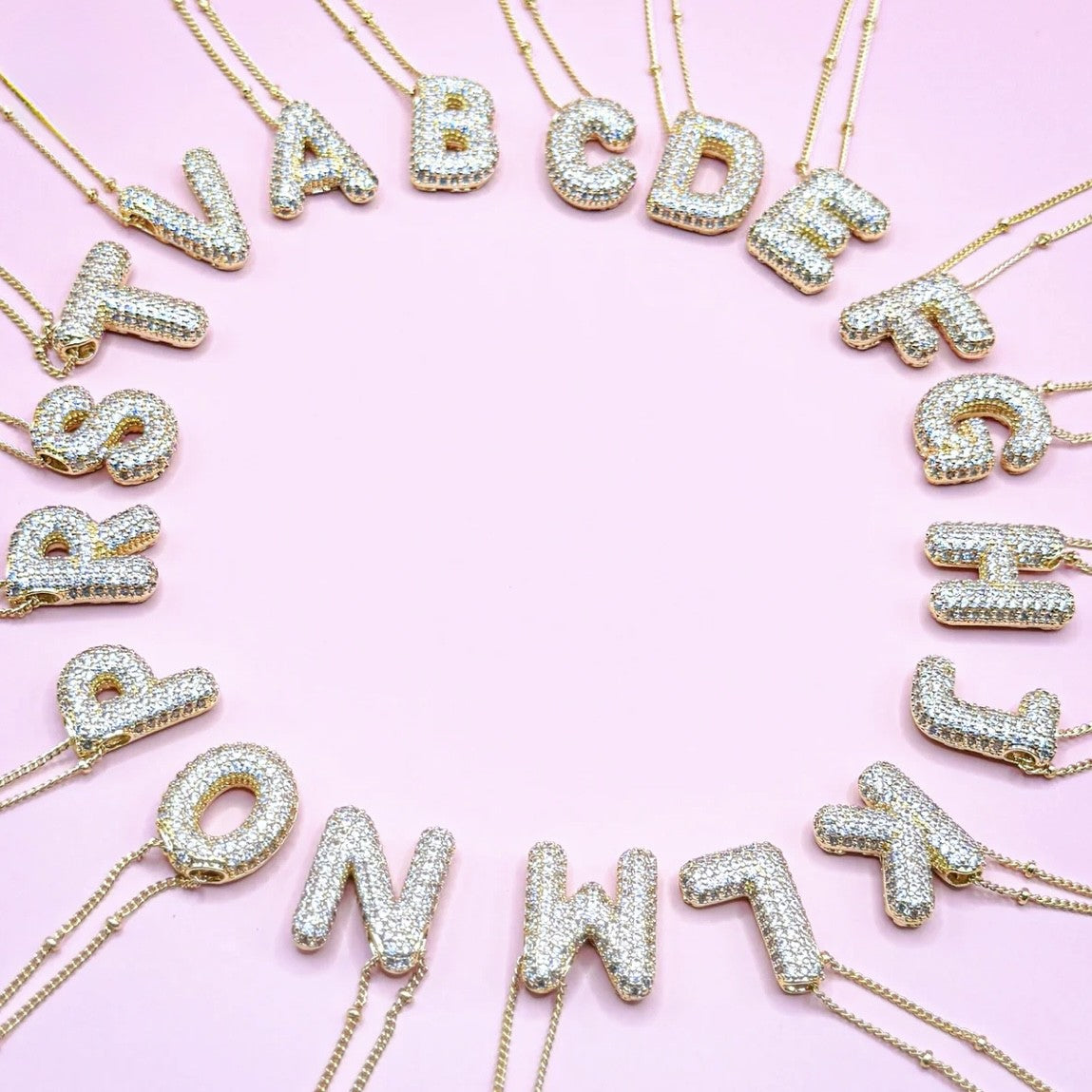 Initial Bubble Necklace