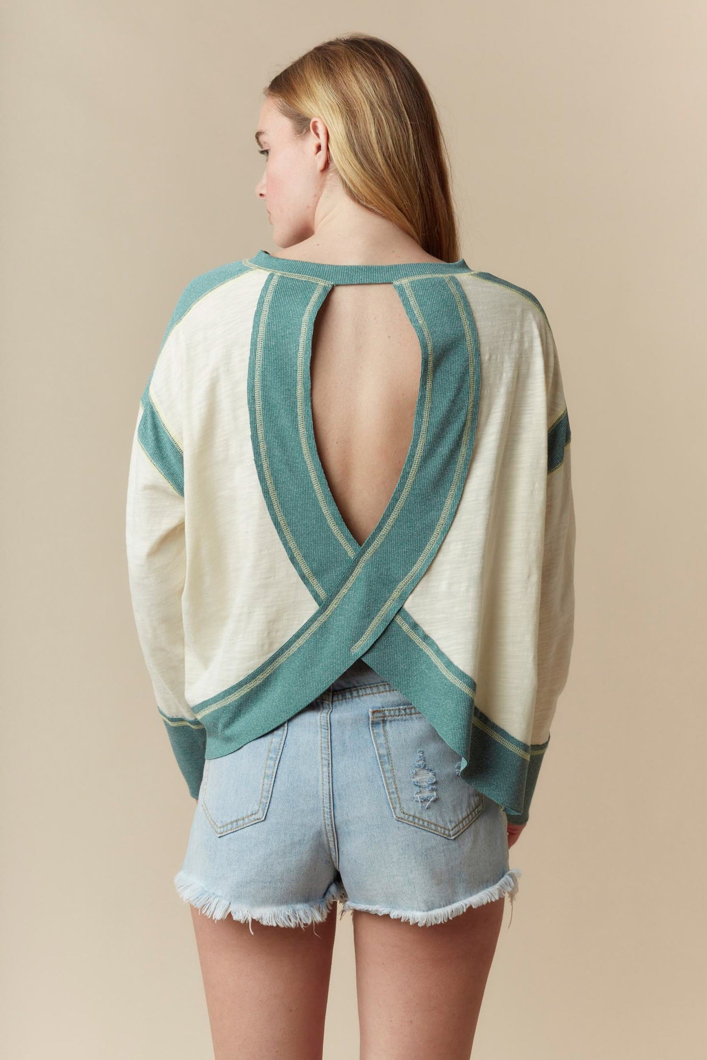 Fantastic Fawn Cross Open Back Top