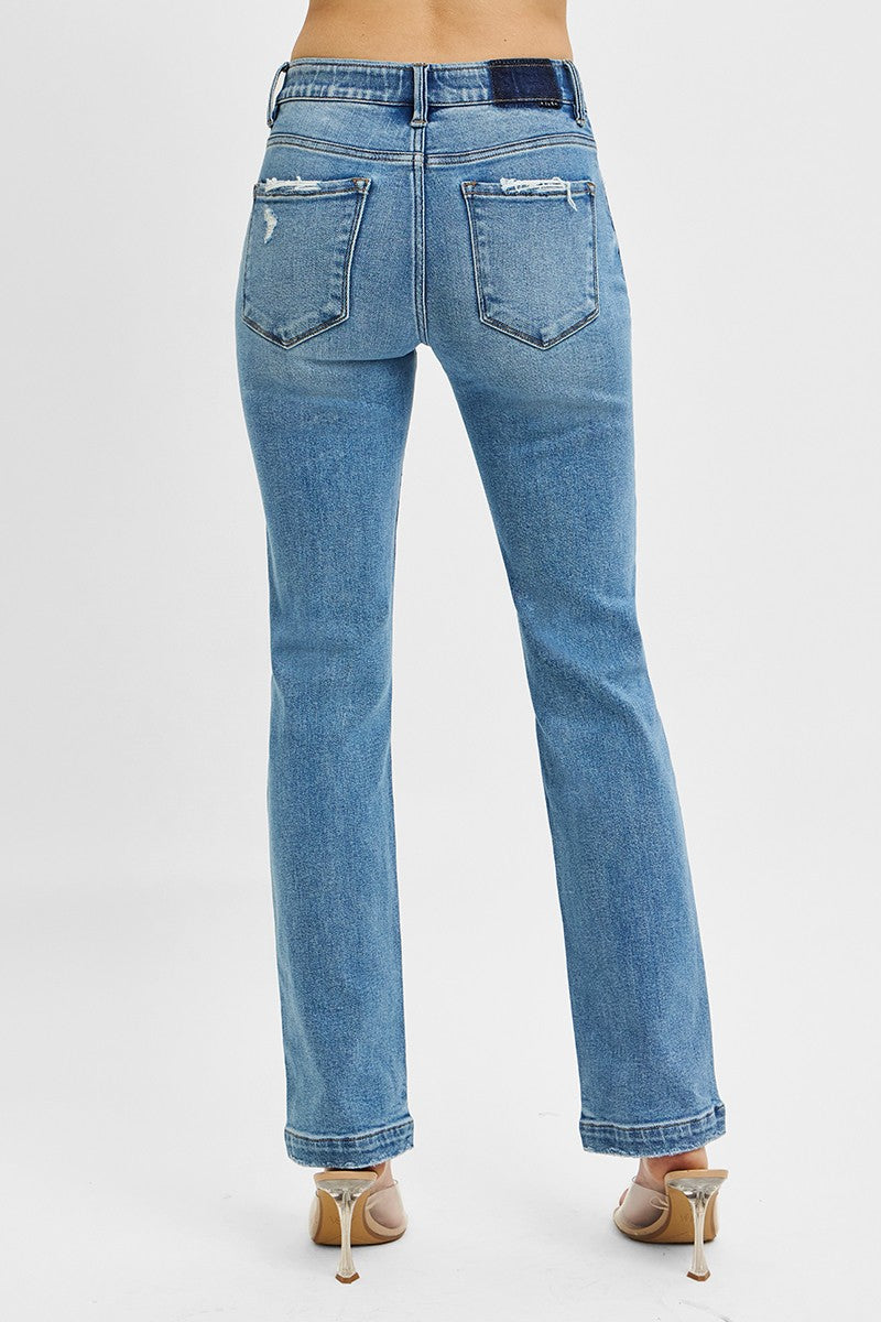 Risen TC Elastic Band Mid Rise Straight Jean