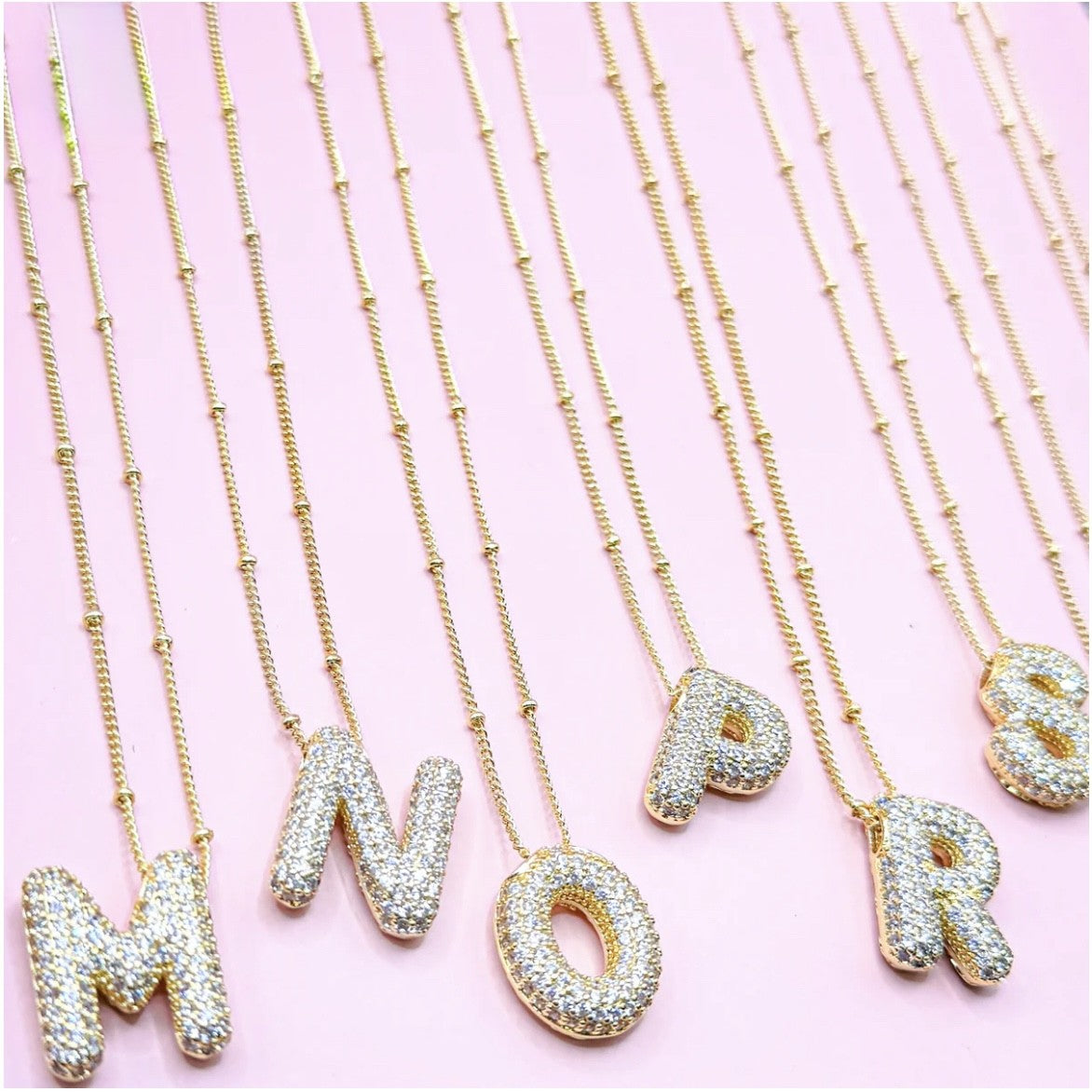Initial Bubble Necklace