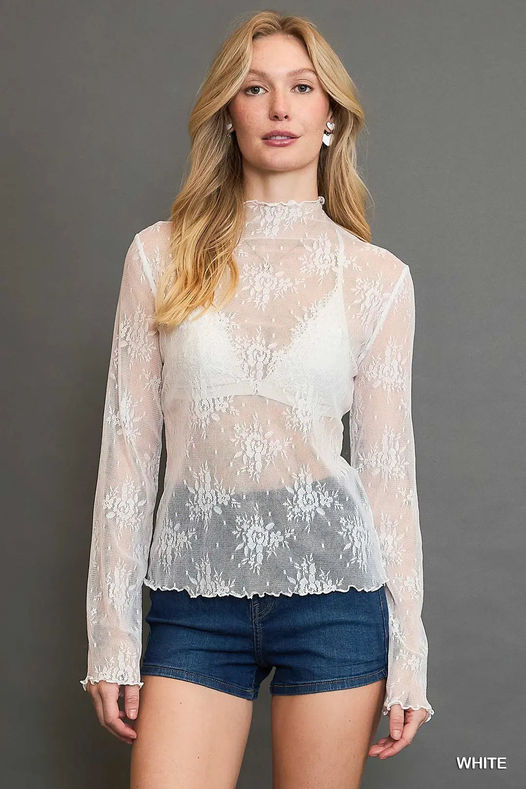 White Lace Layering Top
