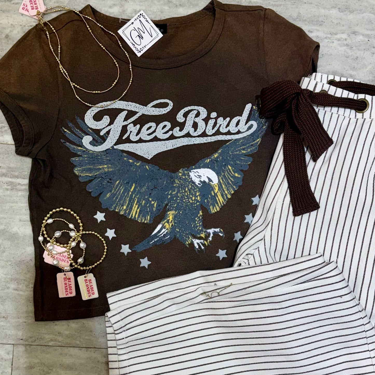Free Bird Acid Was Baby Doll Tee
