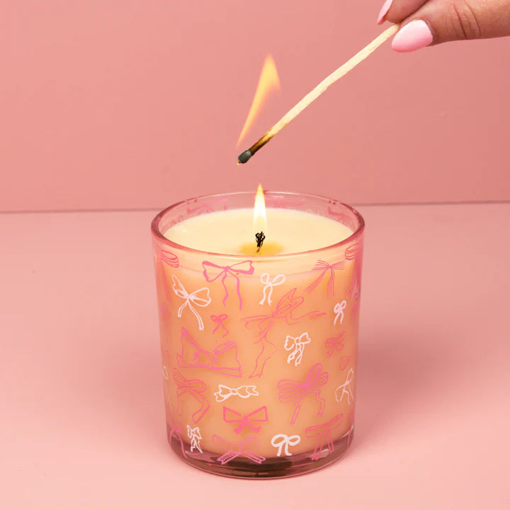 Sweet Grace Pink Bow Candle