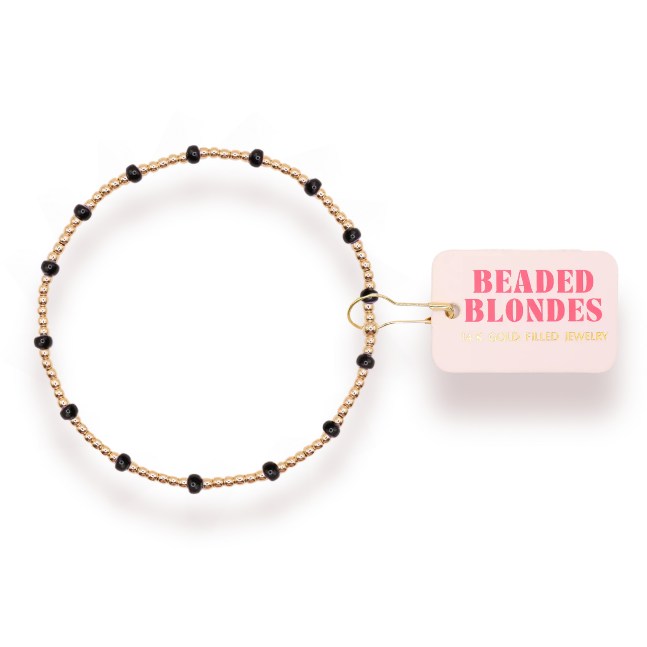 Beaded Blondes: Black Dainty Poppi Bracelet