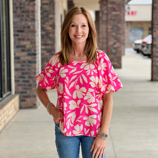 Pink Posy Haven Blouse