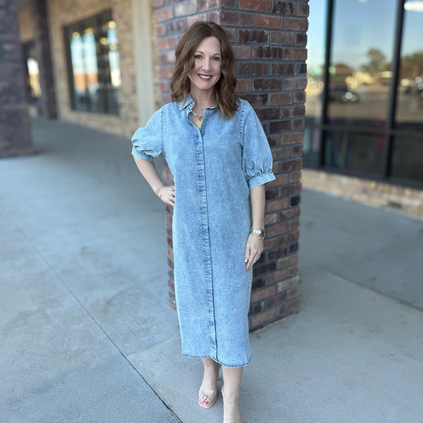 Denim Brunch Hi-Lo Dress