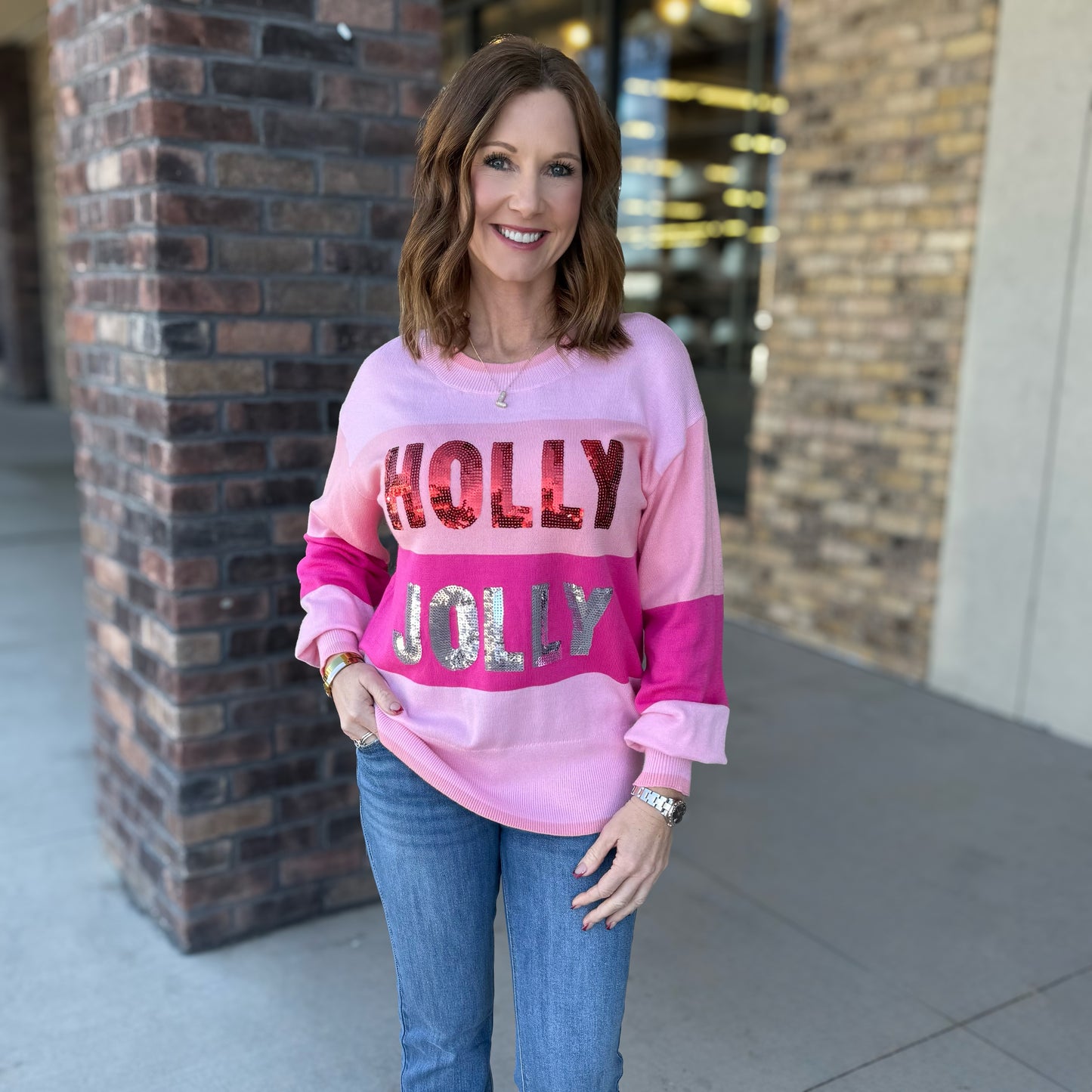 Sequin Holly Jolly Sweater