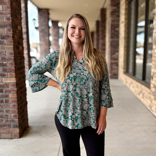 Dear Scarlett Hunter Green Lizbell Top