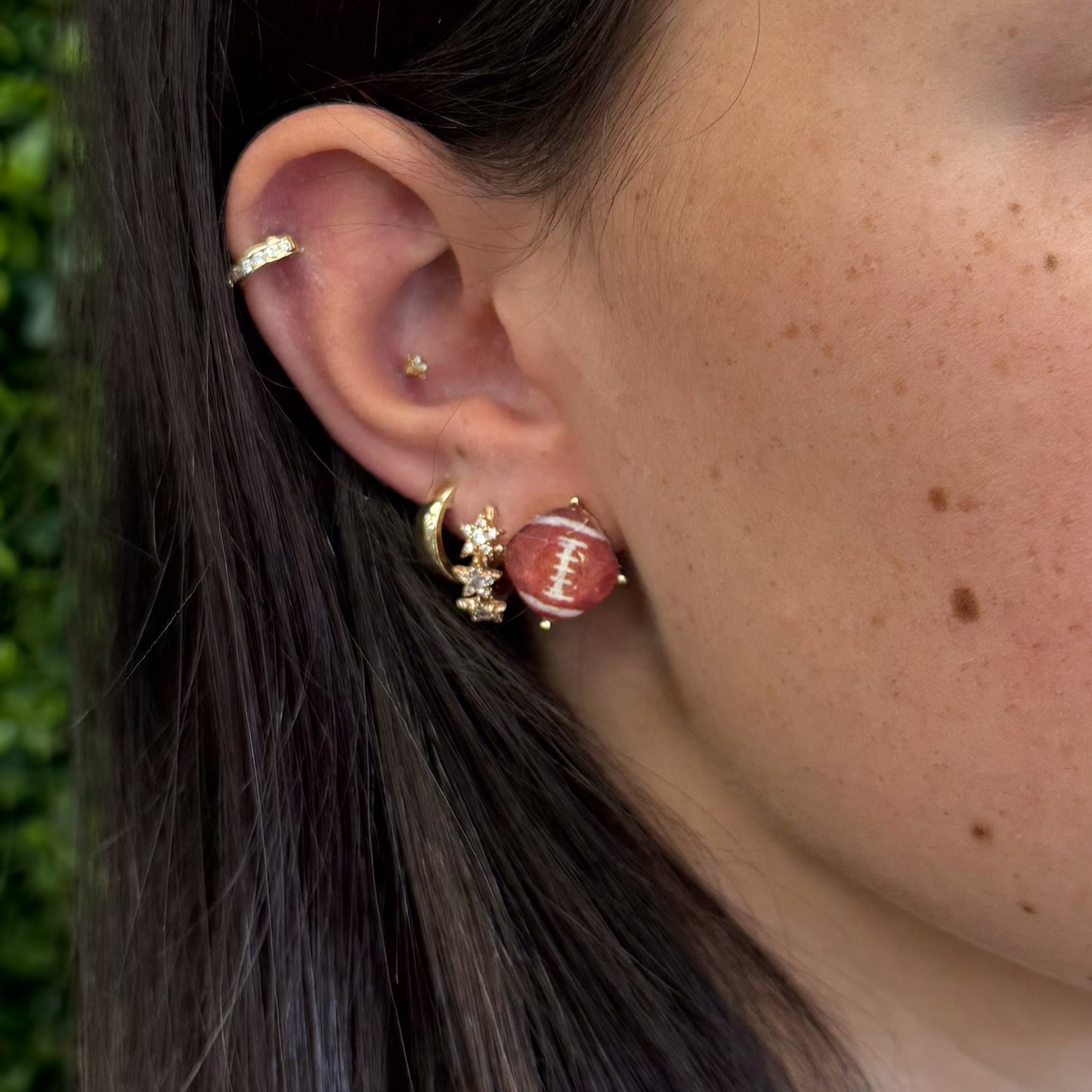 Football Stud Earring