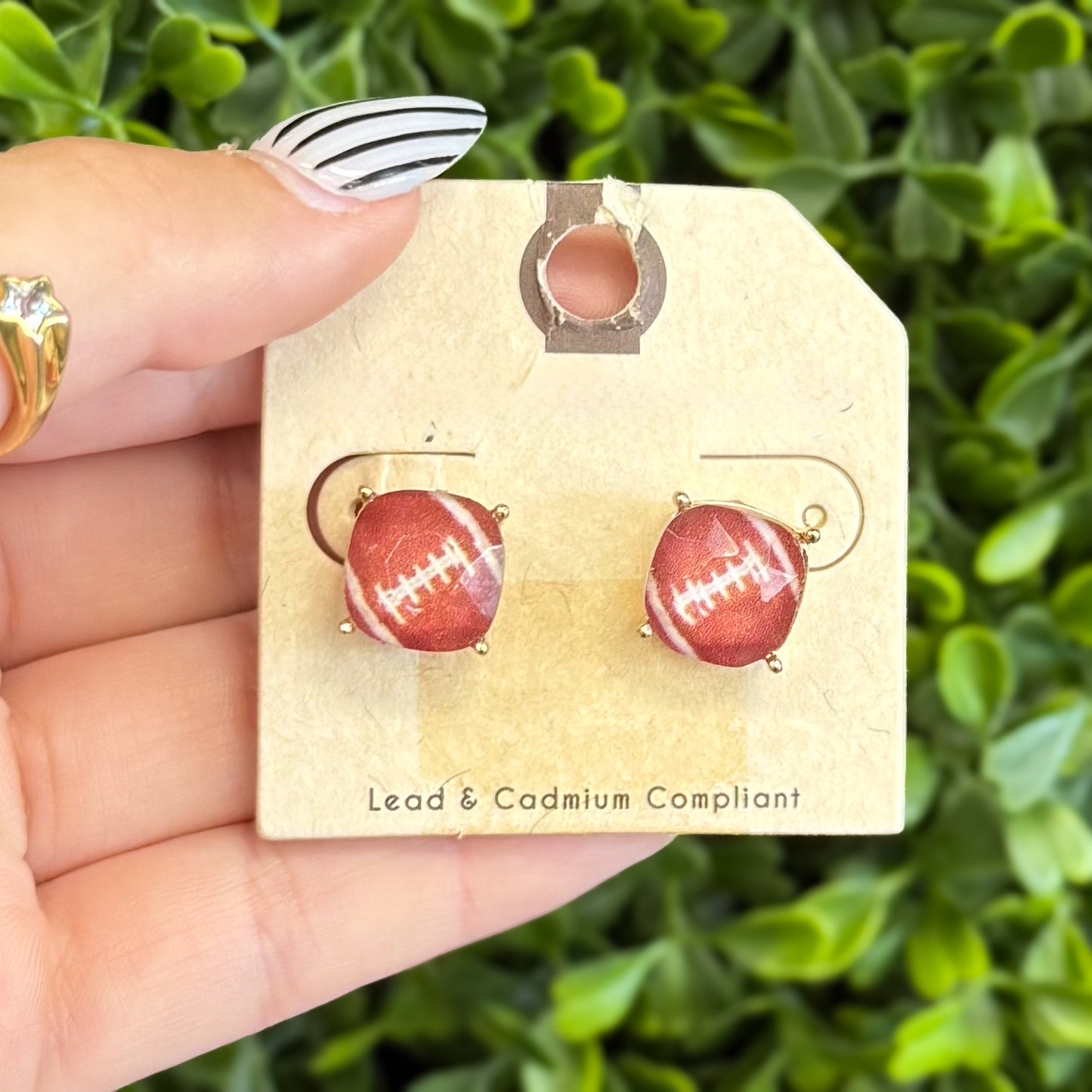 Football Stud Earring