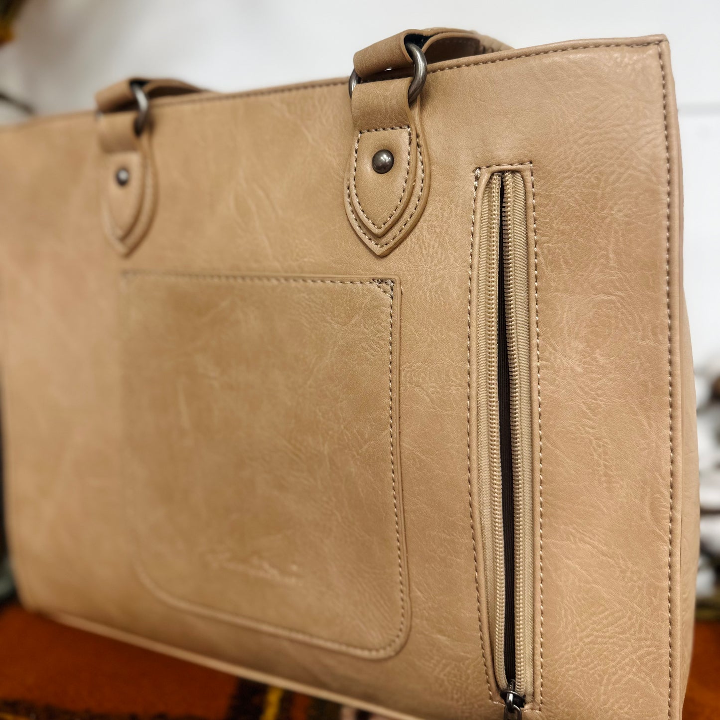 Montana West Embossed Khaki Purse
