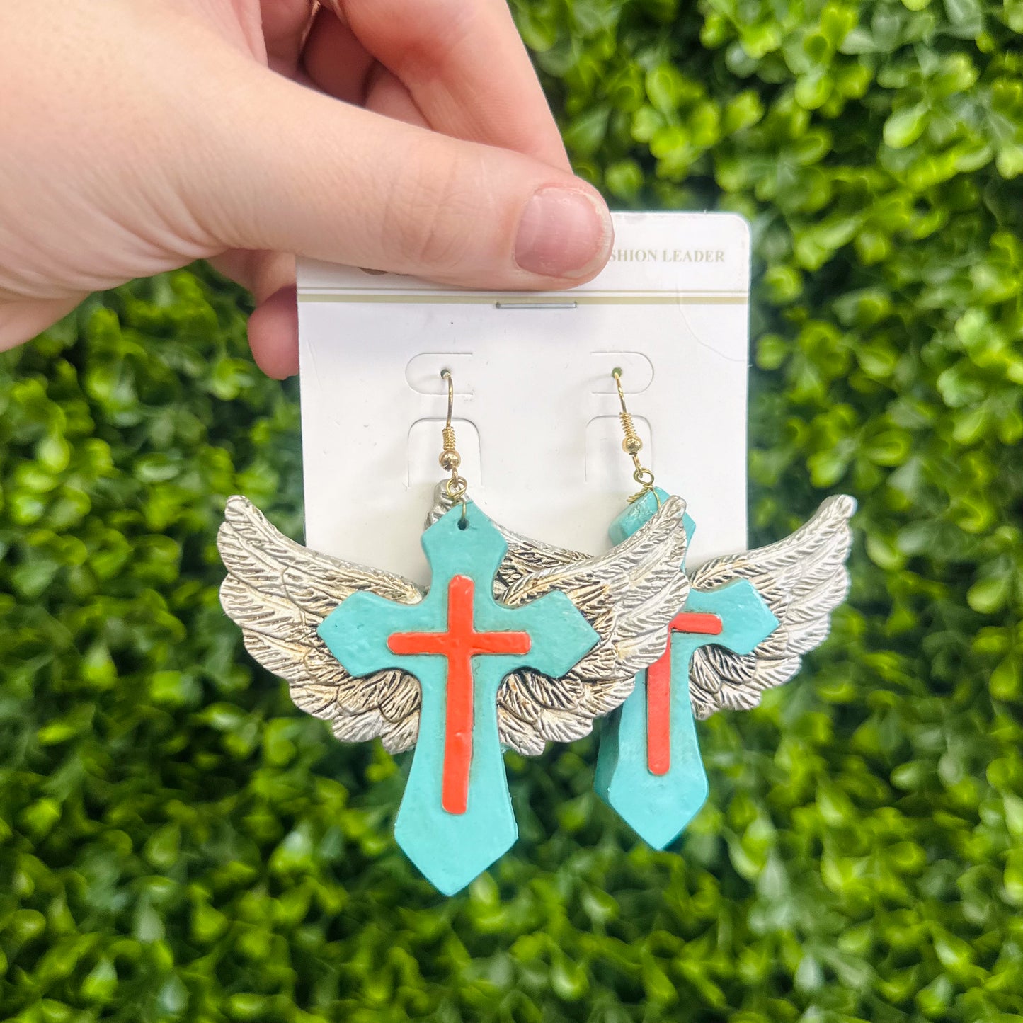 Angel Wings & Cross Earrings