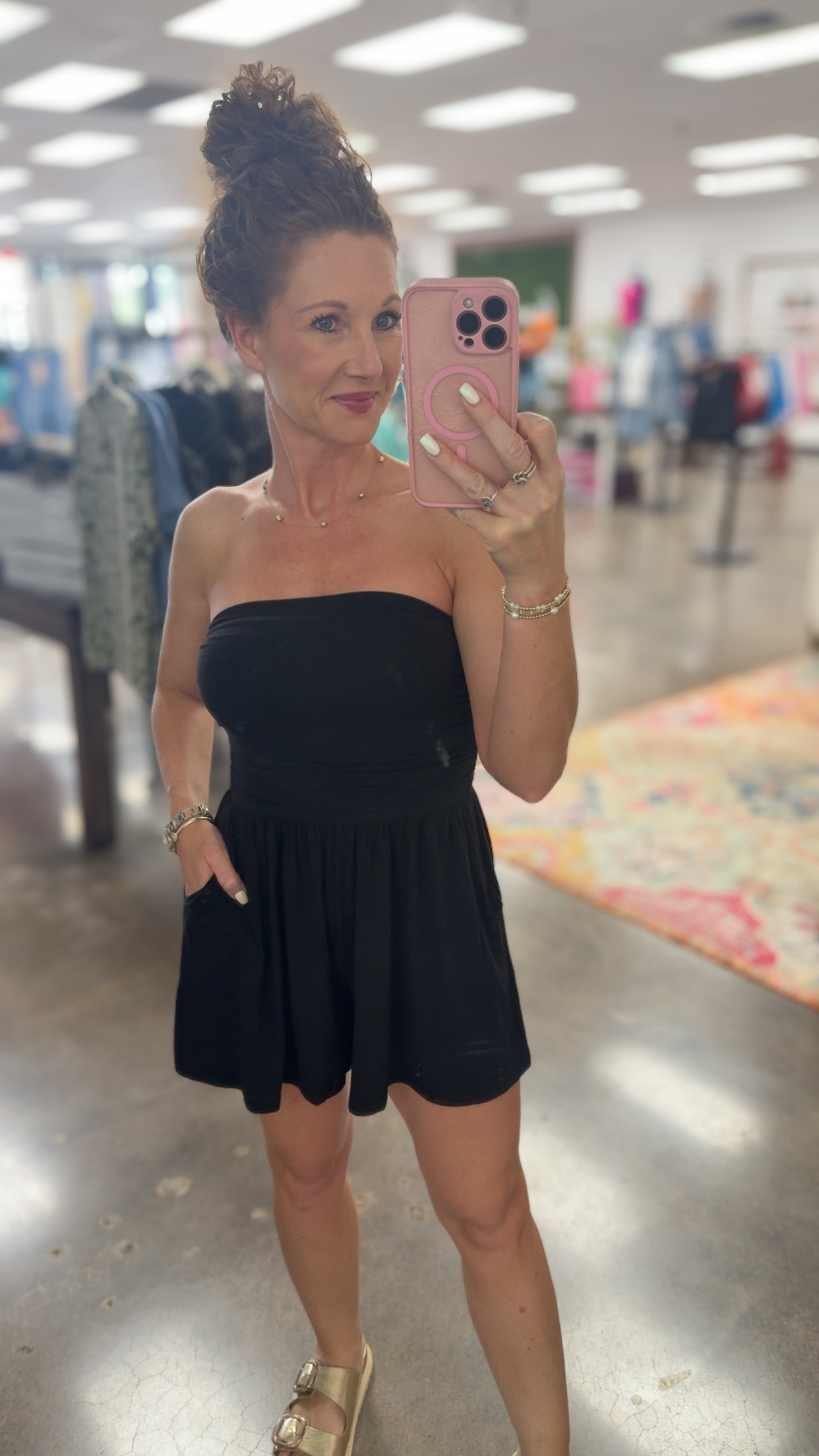 Black Tube Top Romper