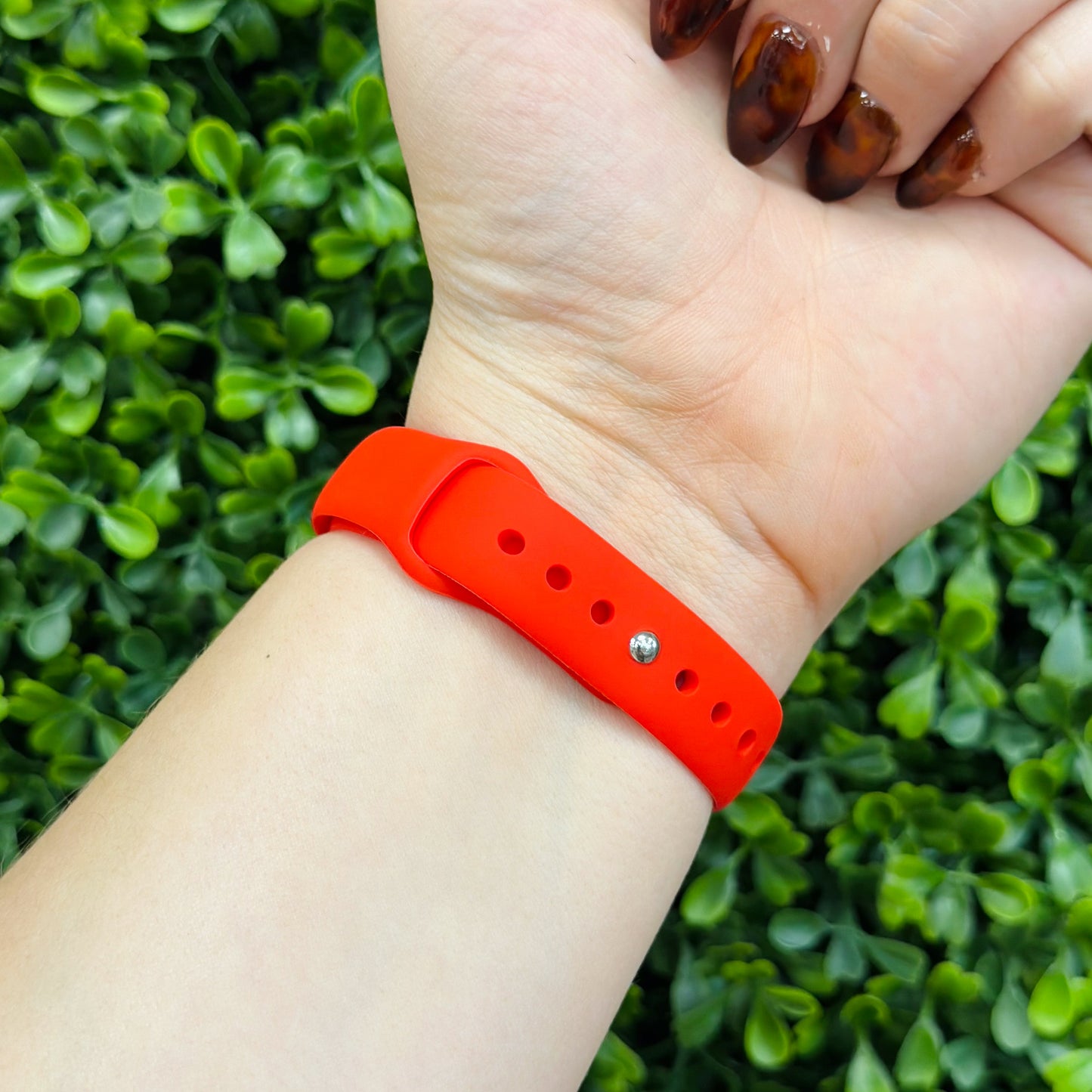 Skinny Red Silicone Watch Bands