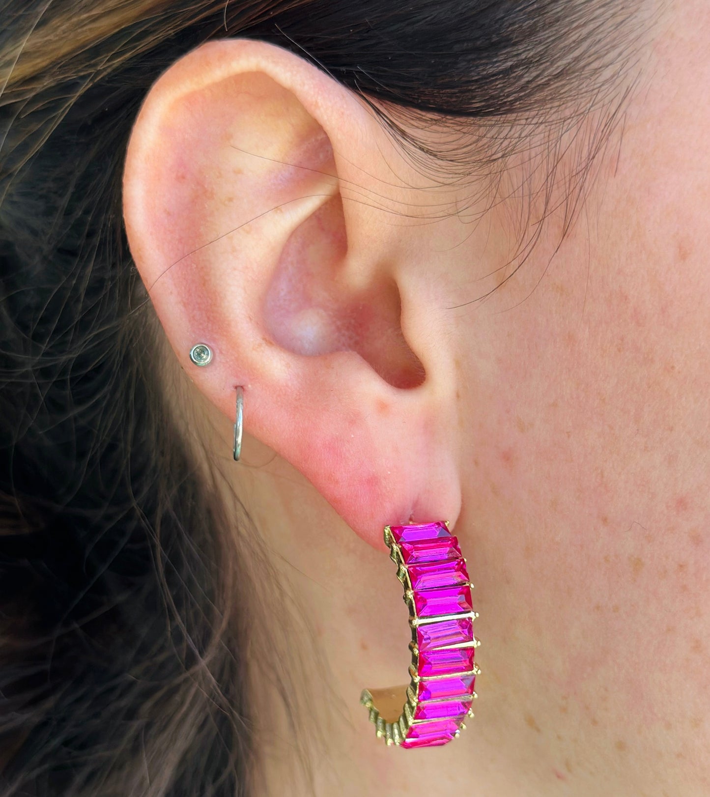 Always Poppin' Pink Hoops