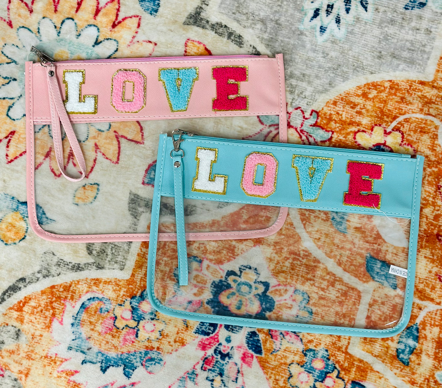 LOVE Clear Cosmetic Bag