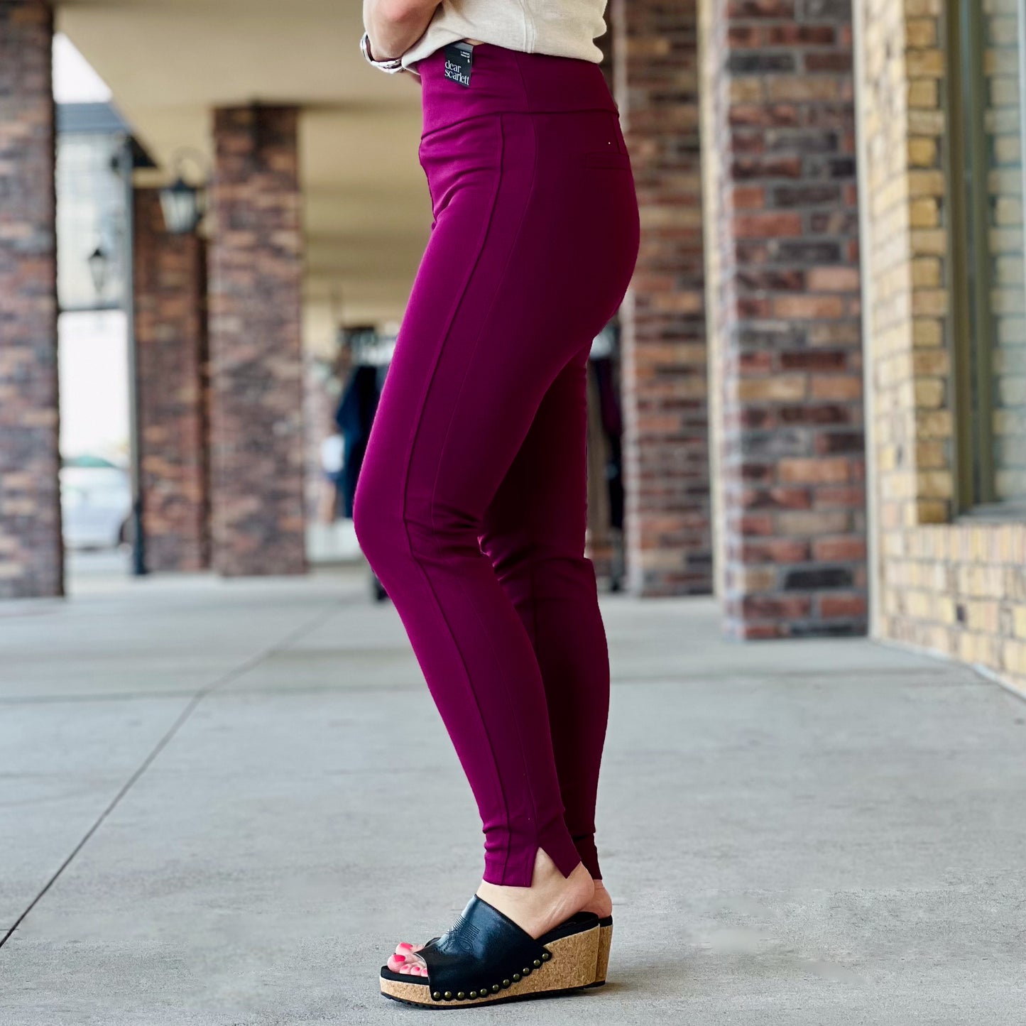 Dear Scarlett Wine Skinny Pant