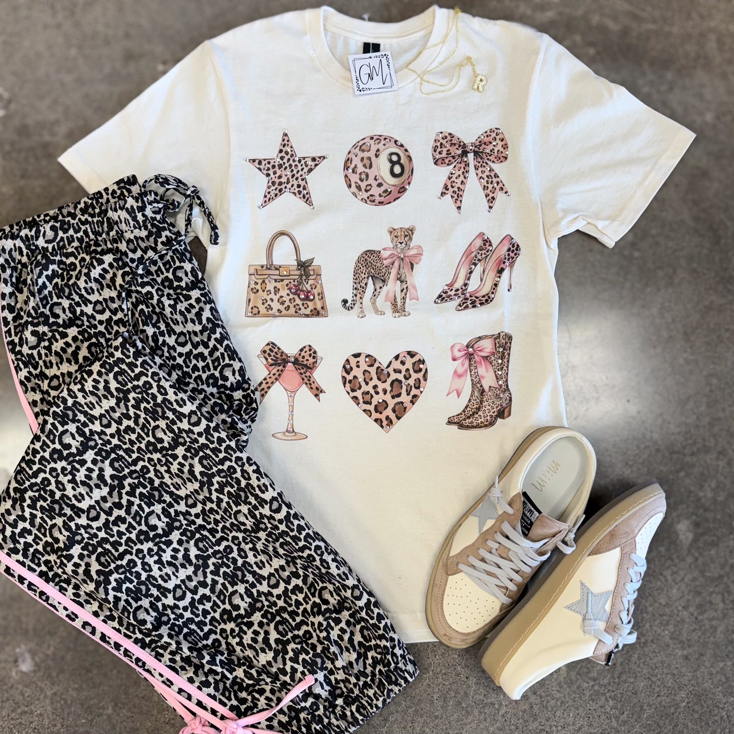 Cheetah Bling Graphic Tee