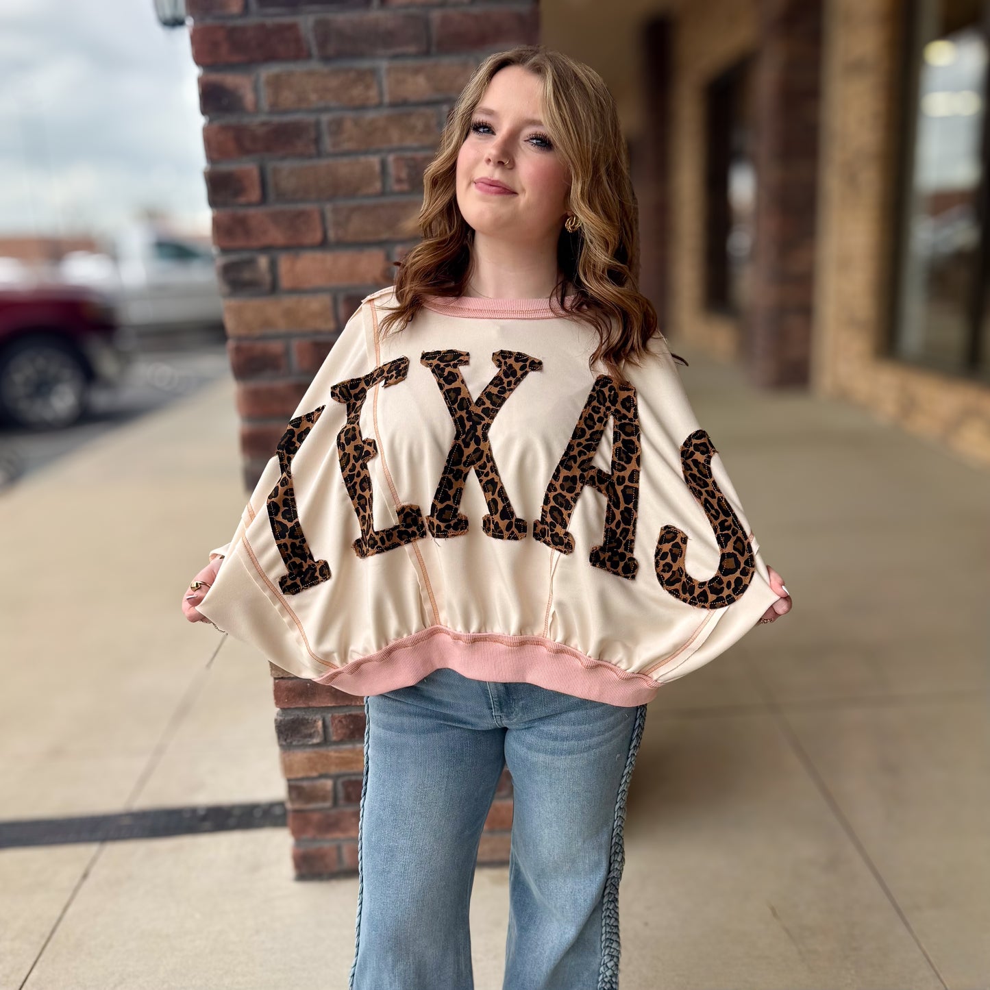 Leopard Texas Oversized Top