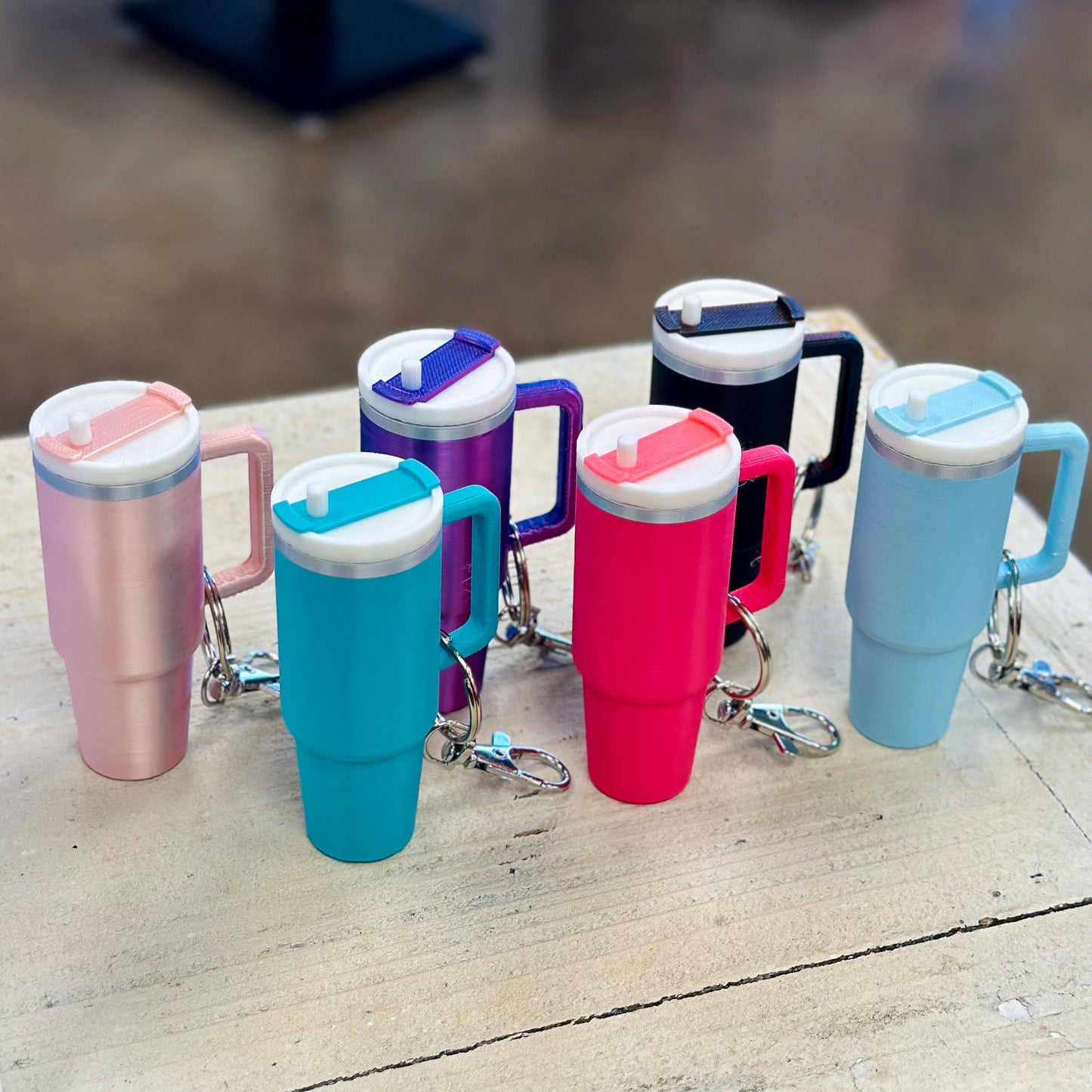 Tumbler Chapstick Holder Keychain