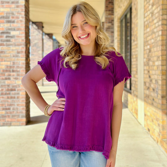 Umgee Classic Black and Purple Top