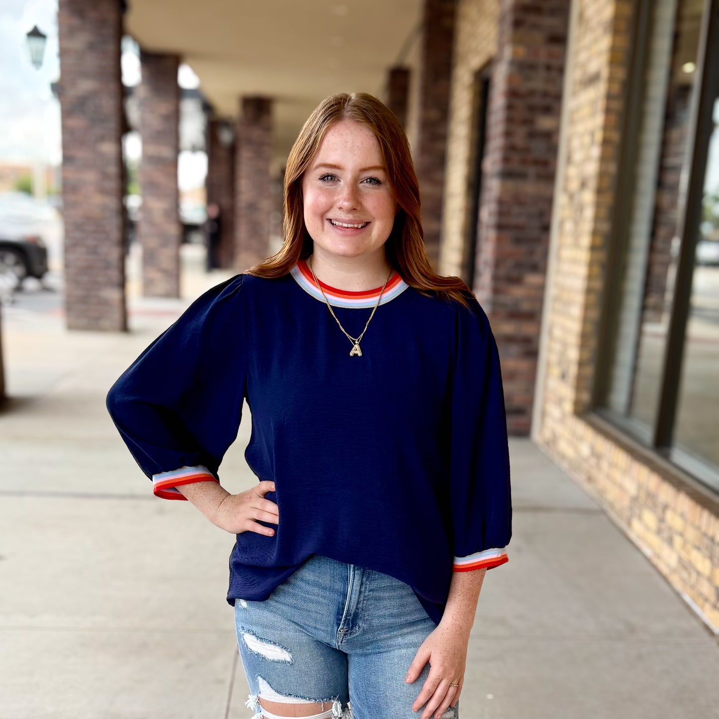 Navy School Blouse