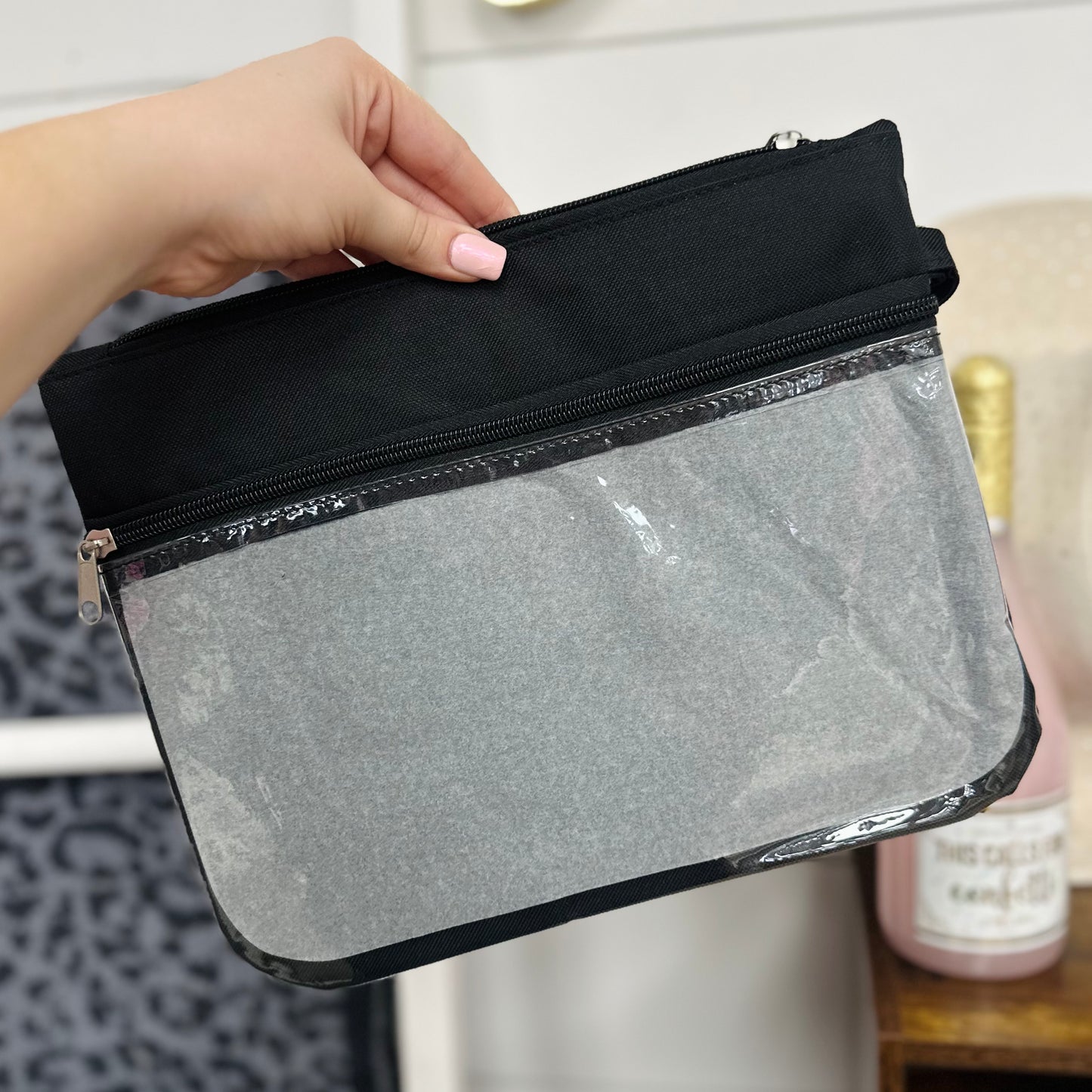 Leopard Stripe Cosmetic Bag