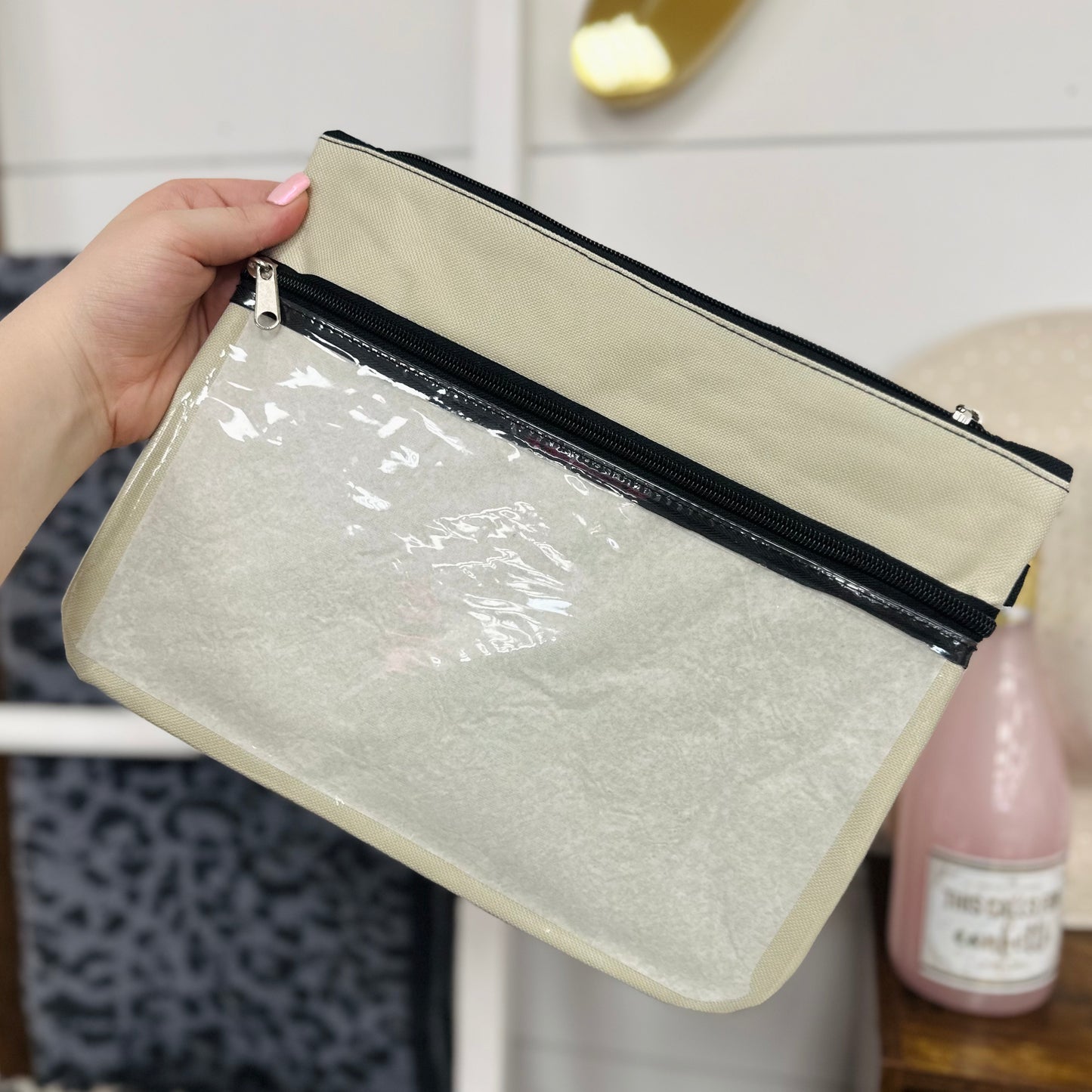 Leopard Clear Cosmetic Bag