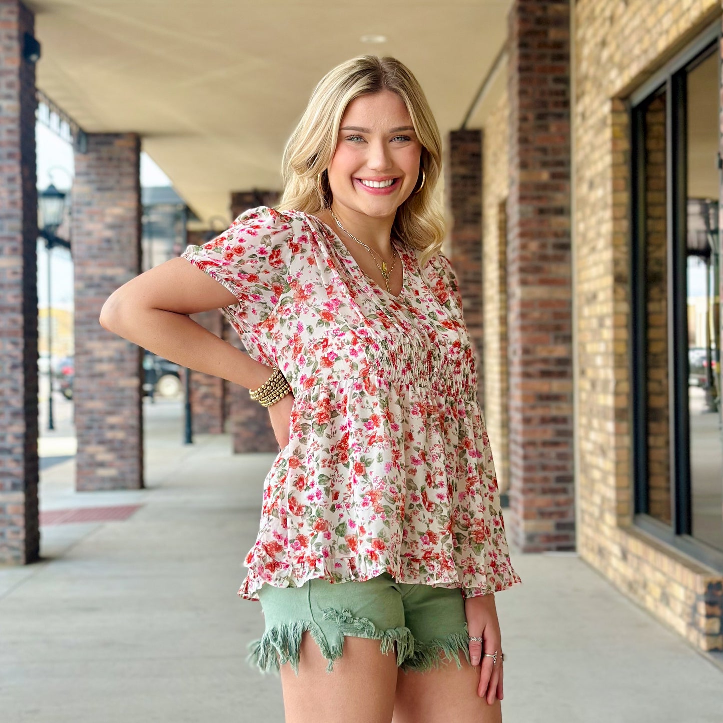 Ditzy Days Floral Top