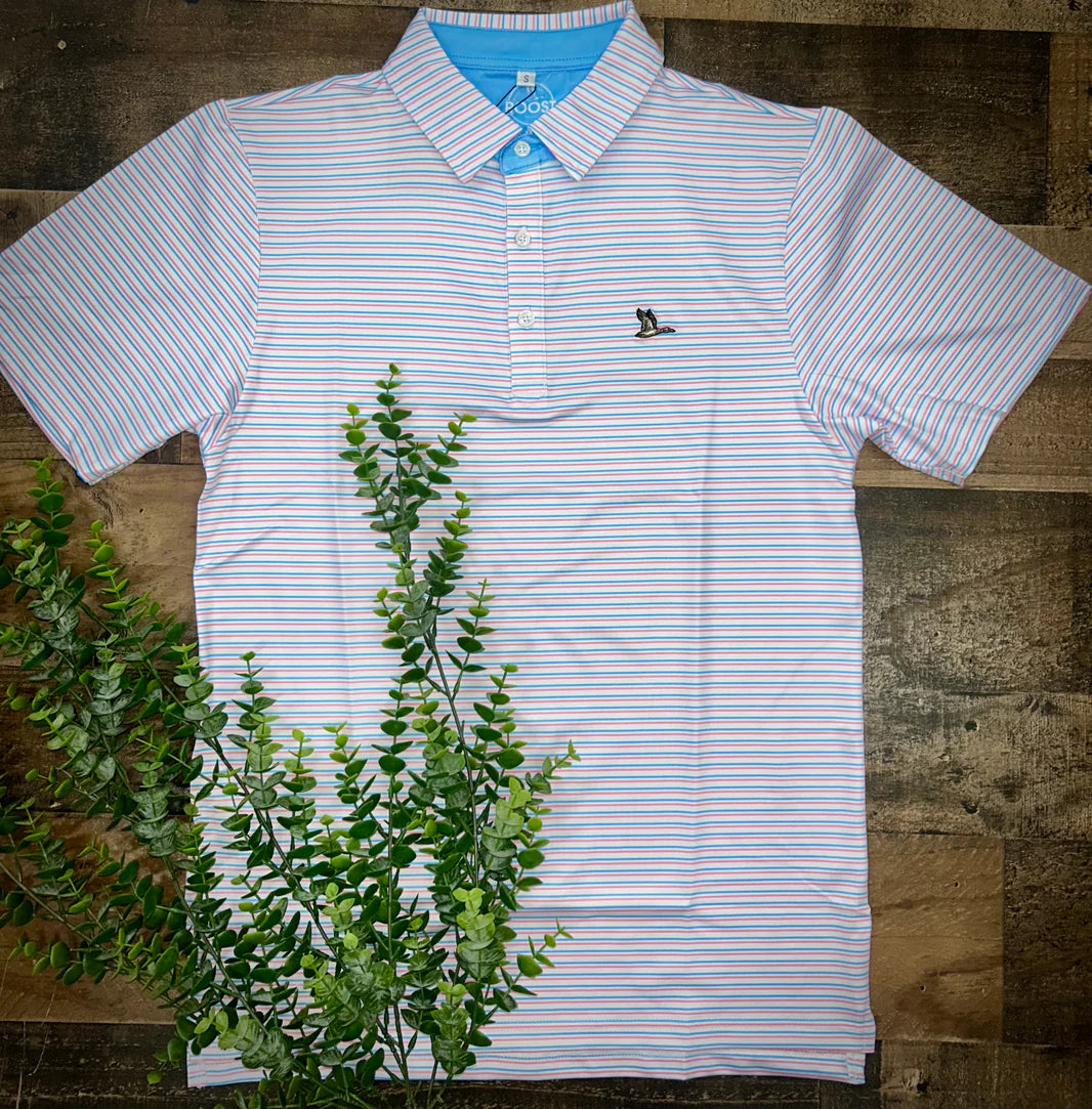 ROOST Cayuga Polo: Pink/White