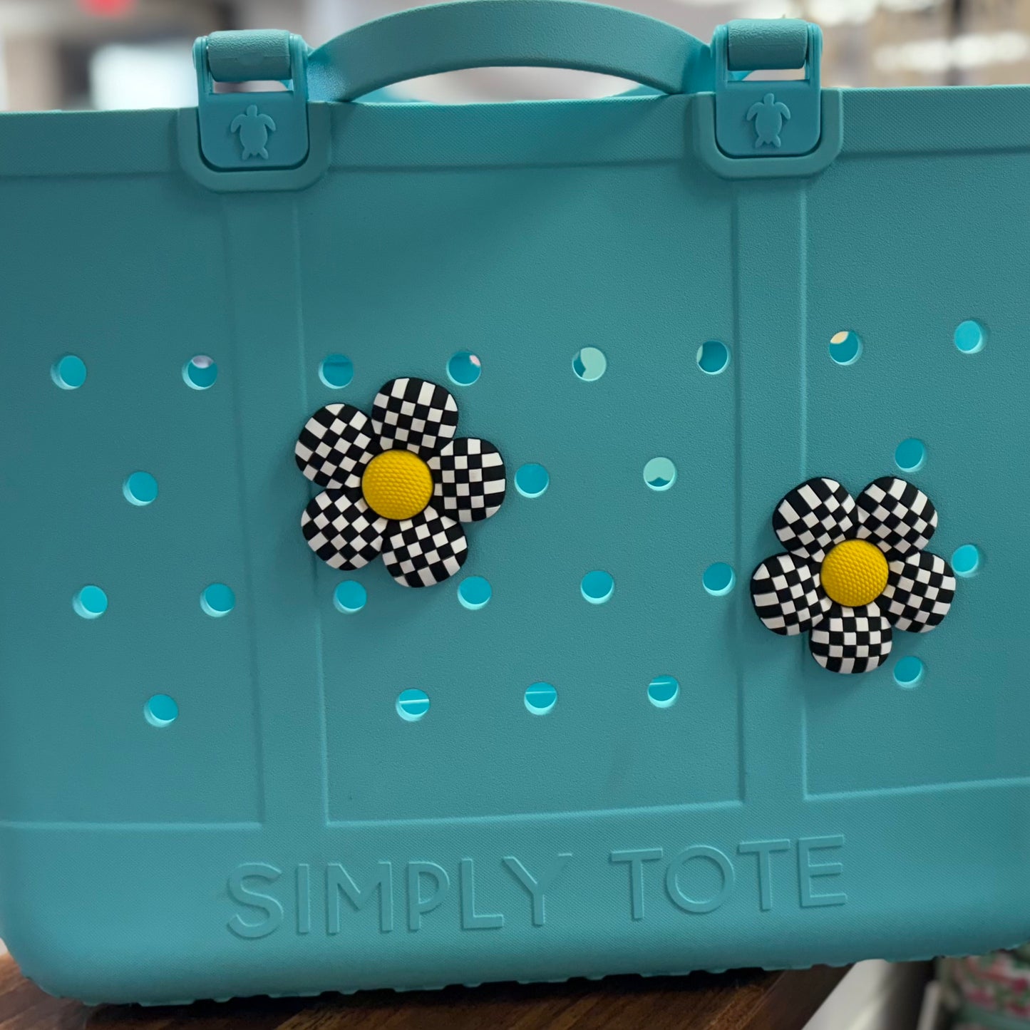 Tote Bag Flower Charm