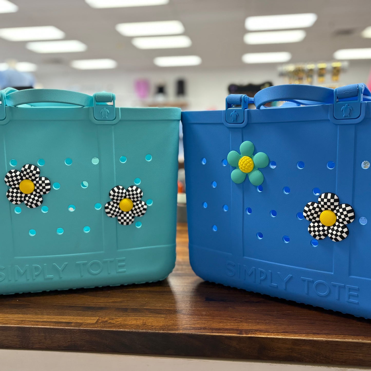 Tote Bag Flower Charm