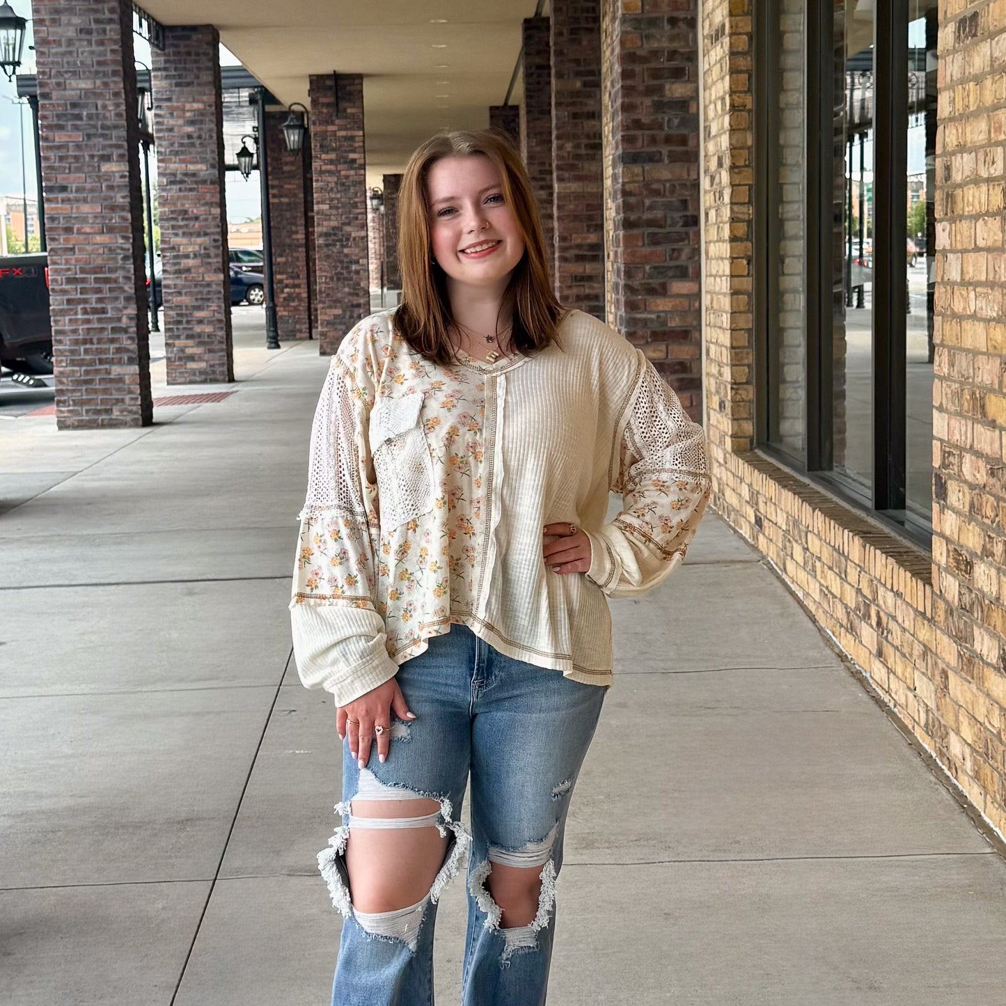 Fall Floral Trendy Top