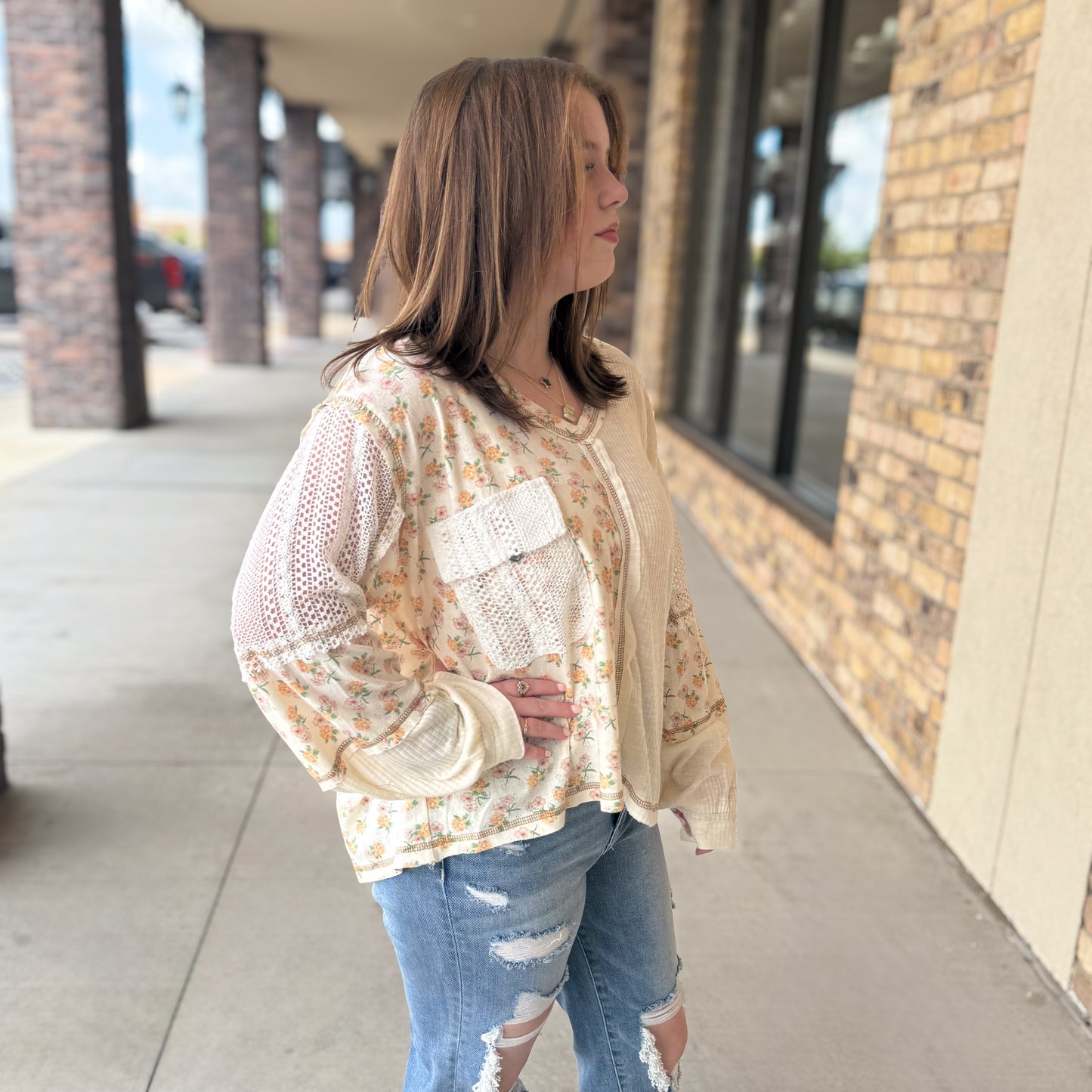 Fall Floral Trendy Top