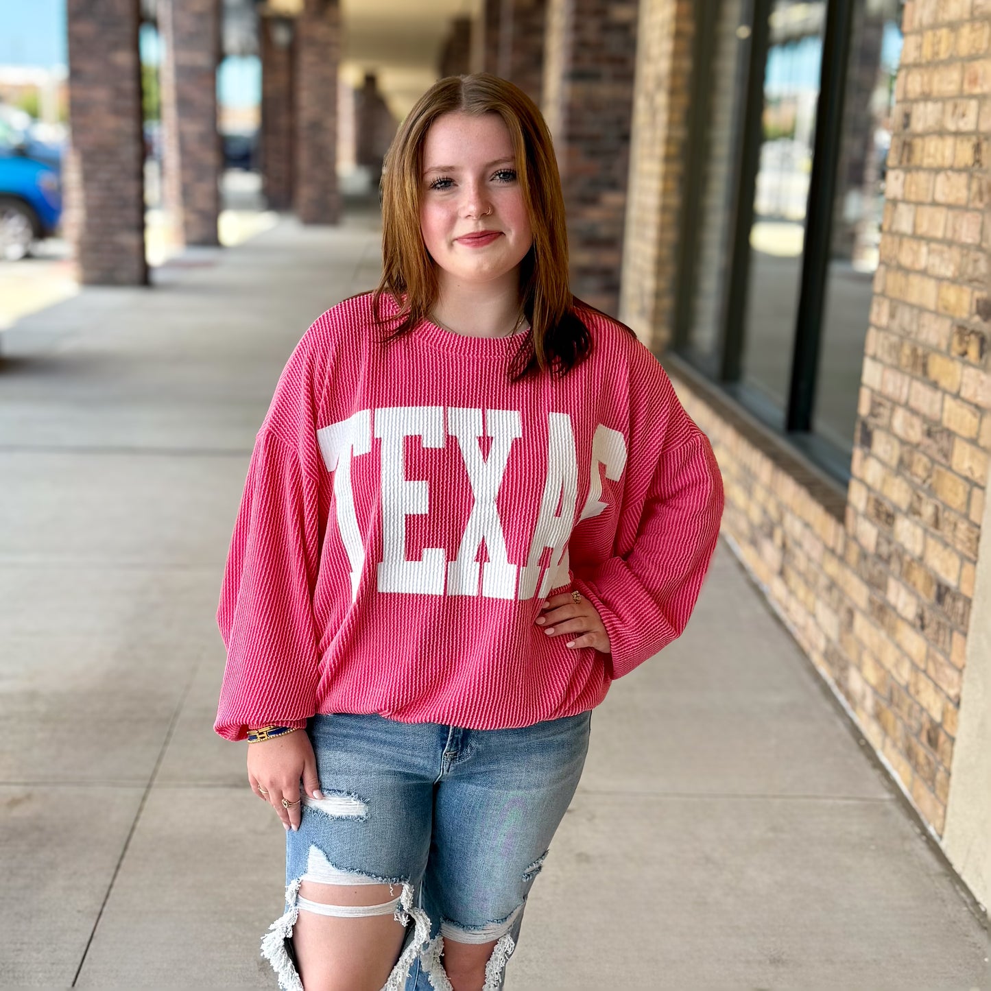 BucketList TEXAS Ribbed Long Sleeve