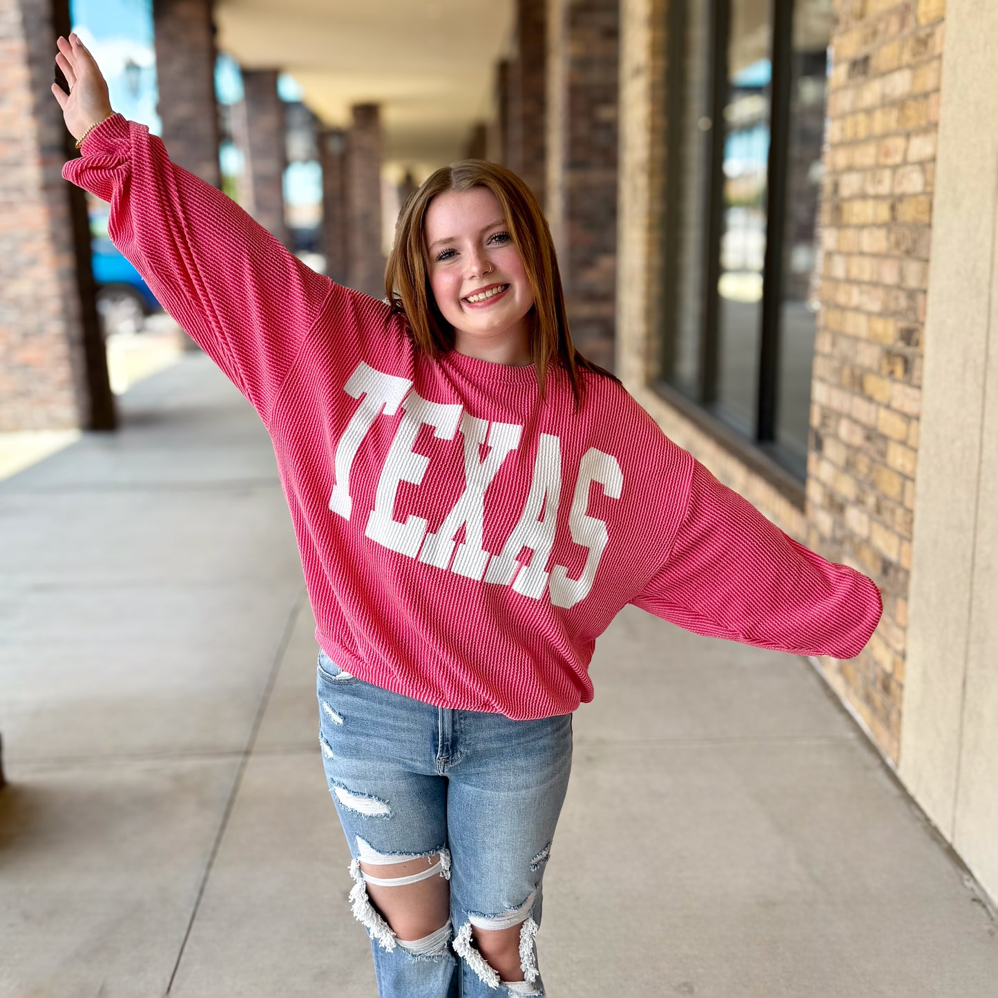 BucketList TEXAS Ribbed Long Sleeve