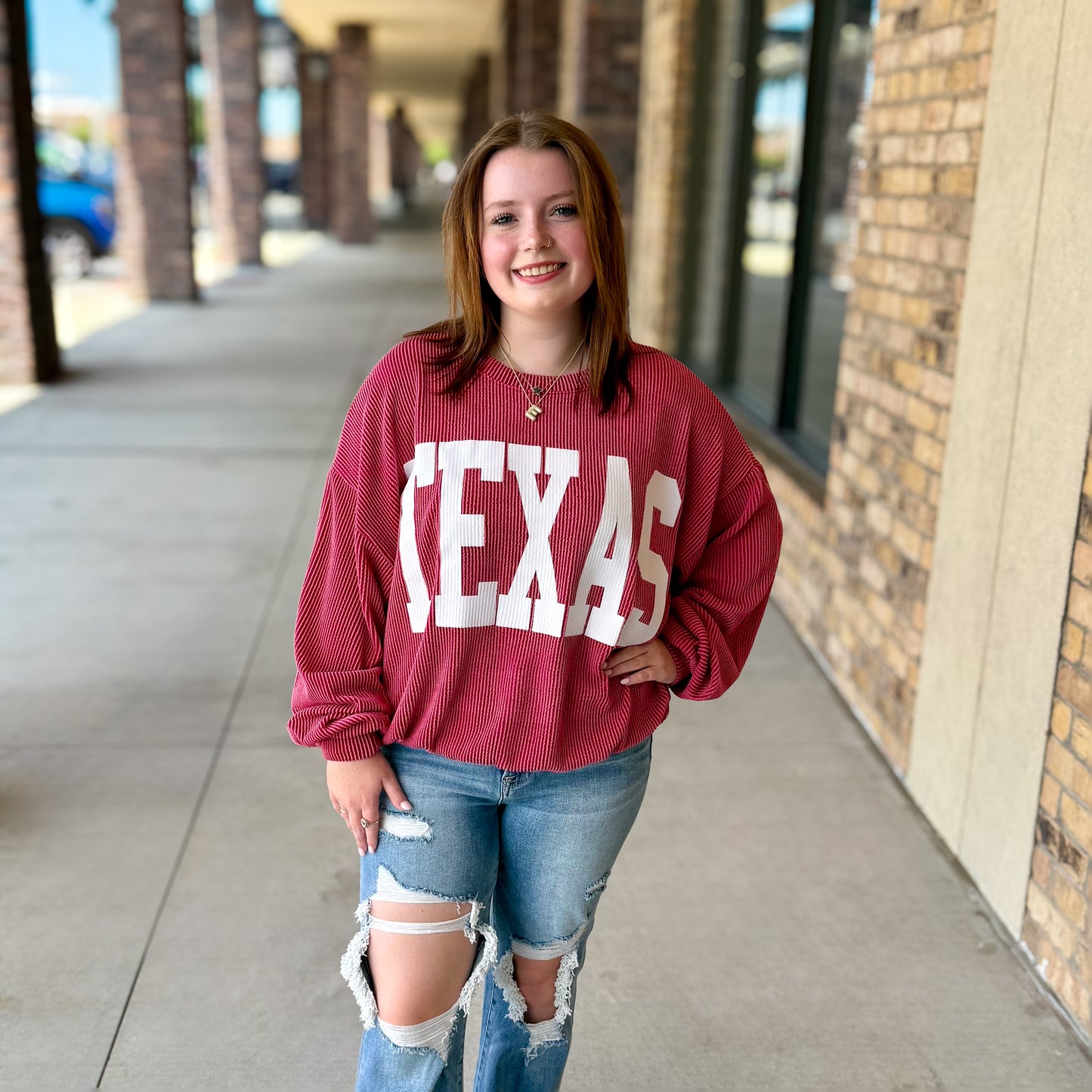BucketList TEXAS Ribbed Long Sleeve