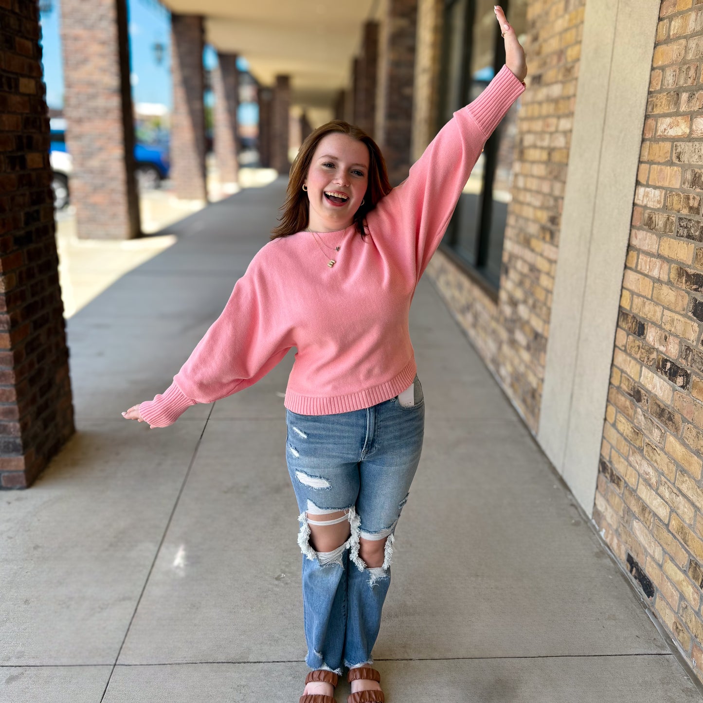 Pink Cotton Candy Sweater