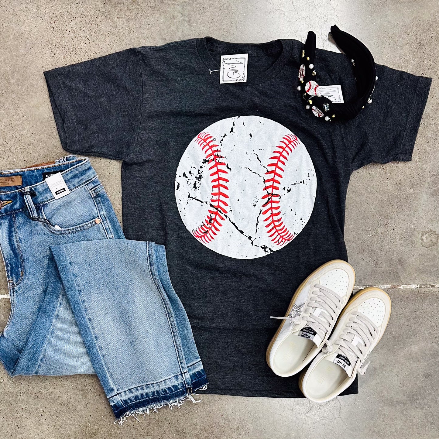 Distressed Baseball Tee