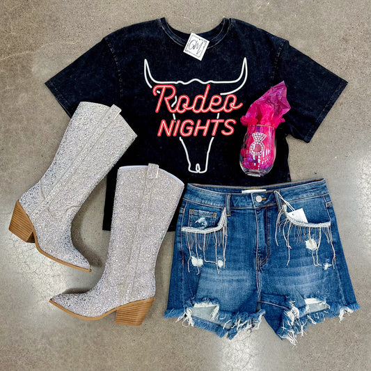 Rodeo Nights Cropped Tee