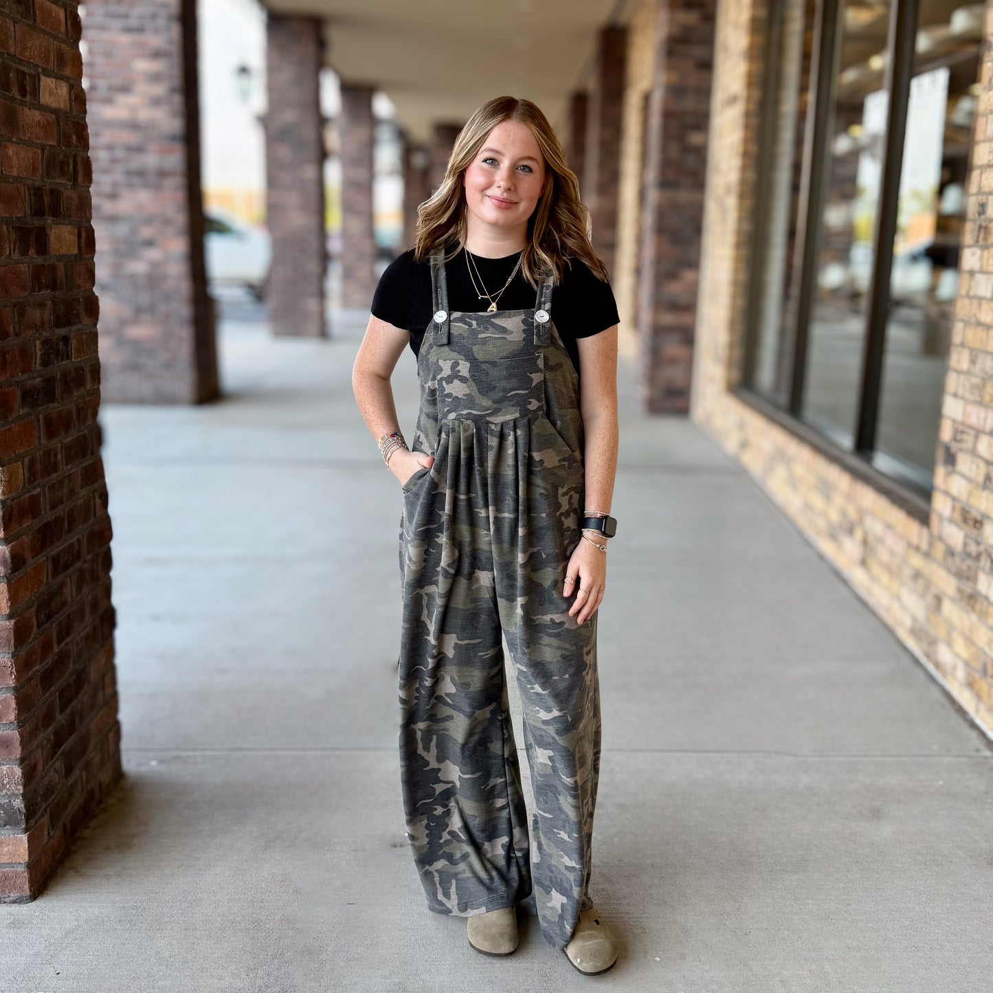 Oversized Camo Overalls