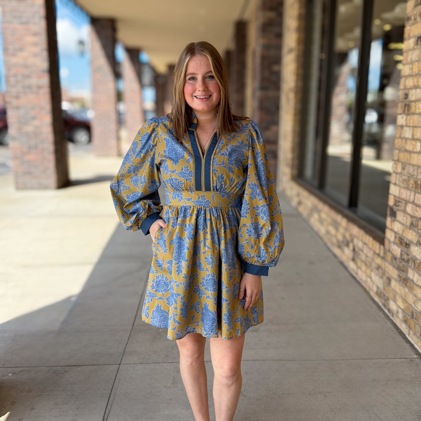 Fall Bliss Mustard Dress