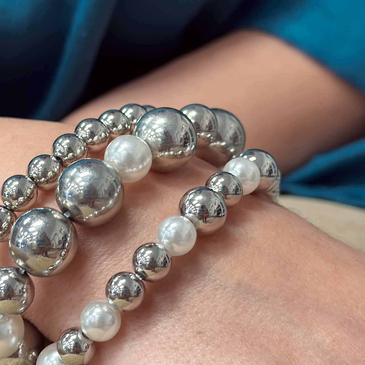 Pearly and Girly Bracelets Silver & Gold