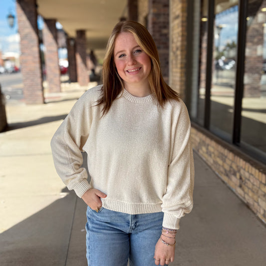 Soft & Cozy Cropped Sweater: 2 Colors