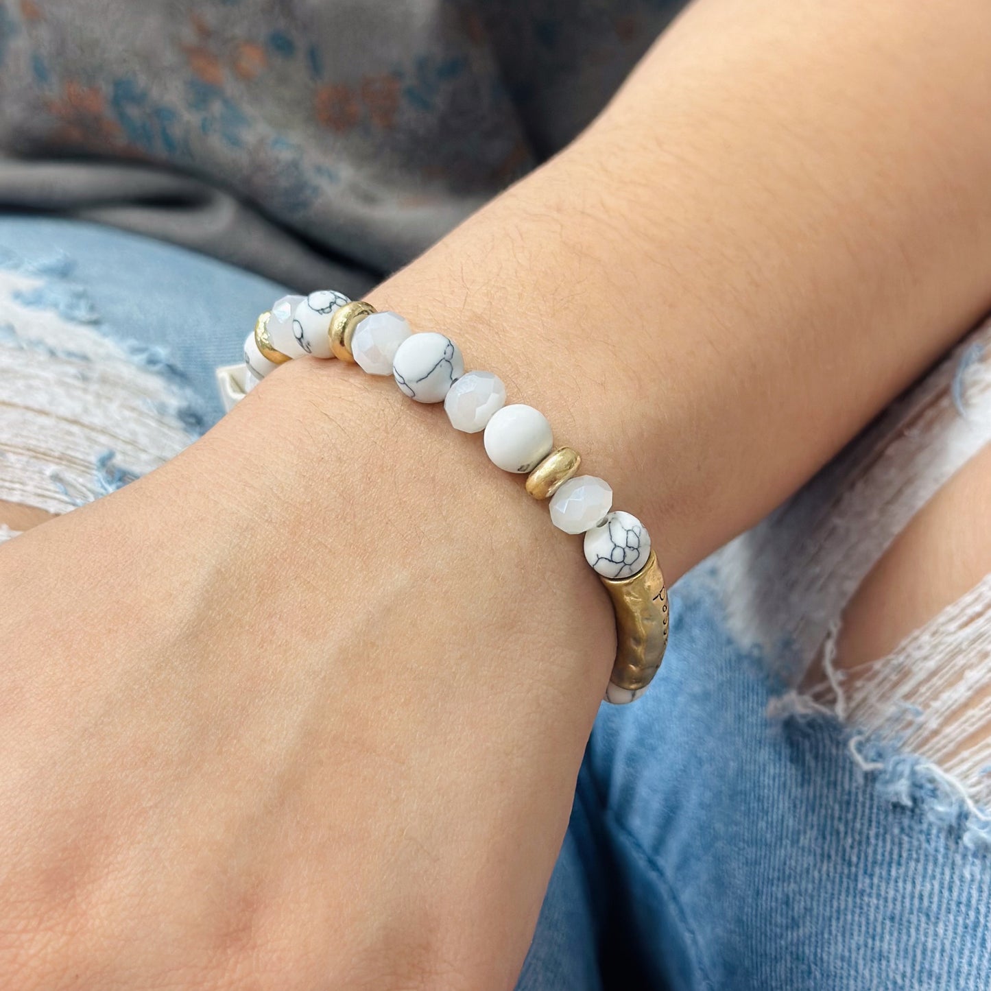 White Marble Blessed Bracelet