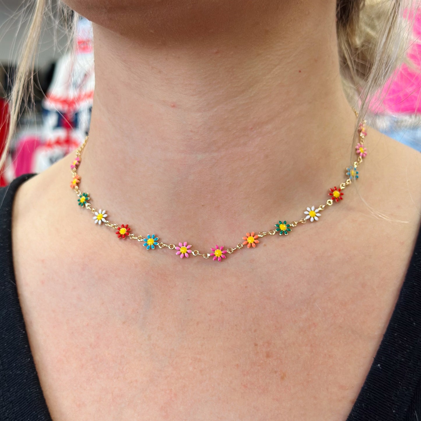 Rainbow Daisy Choker