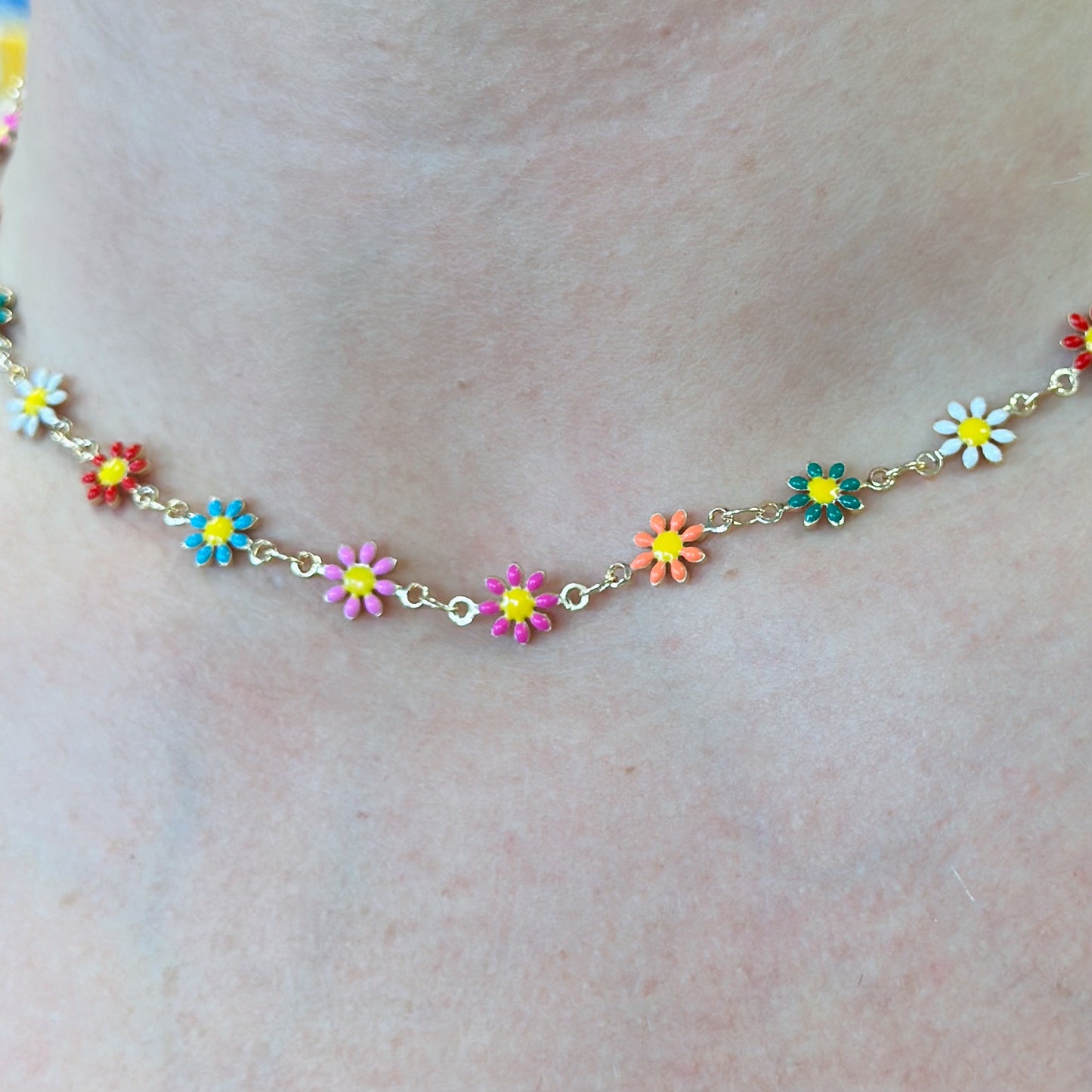 Rainbow Daisy Choker