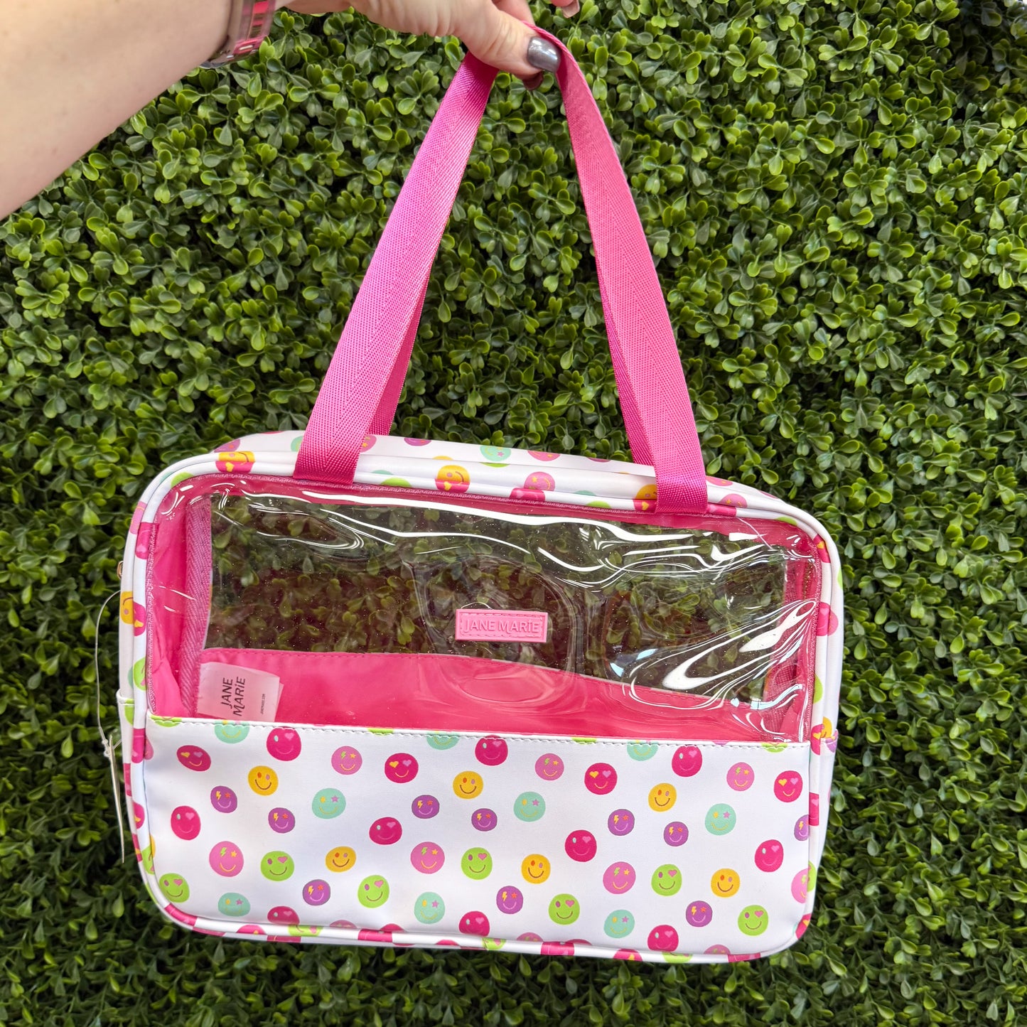Jane Marie Smiley Face Large Cosmetic/Travel Bag